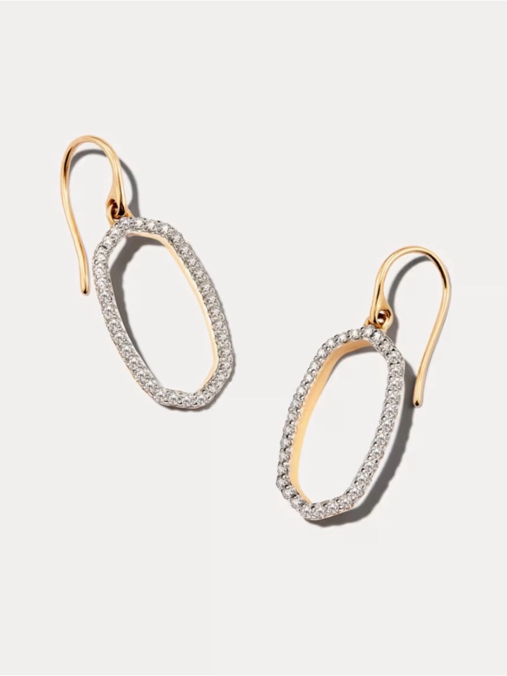 Kendra Scott Gold and Silver Pavé Lee Drop Earrings